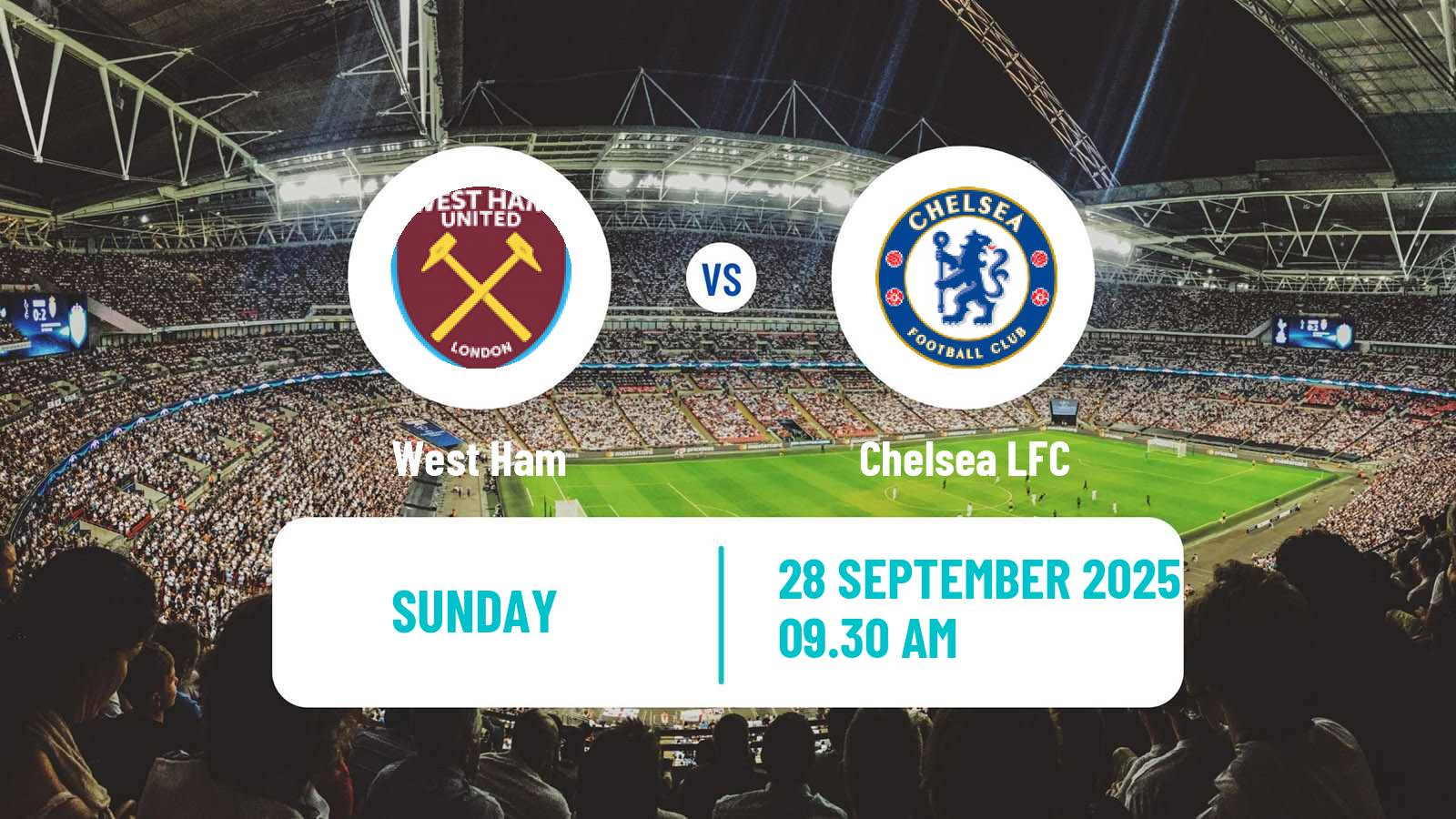 Football English WSL West Ham - Chelsea