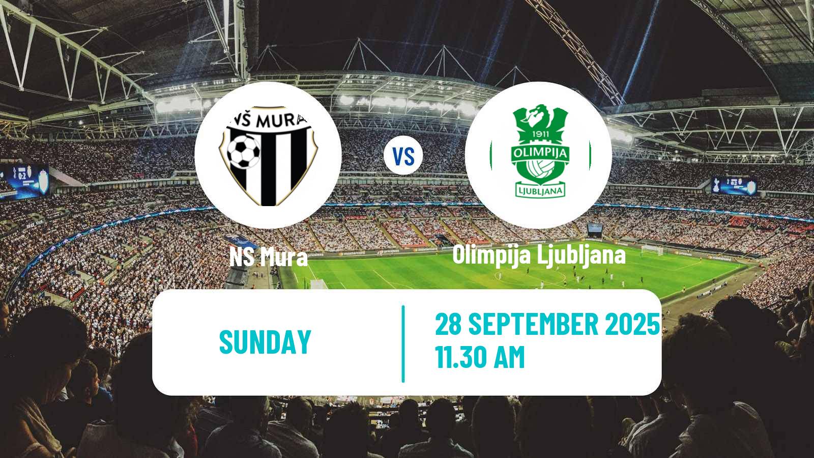 Football Slovenian PrvaLiga Mura - Olimpija Ljubljana