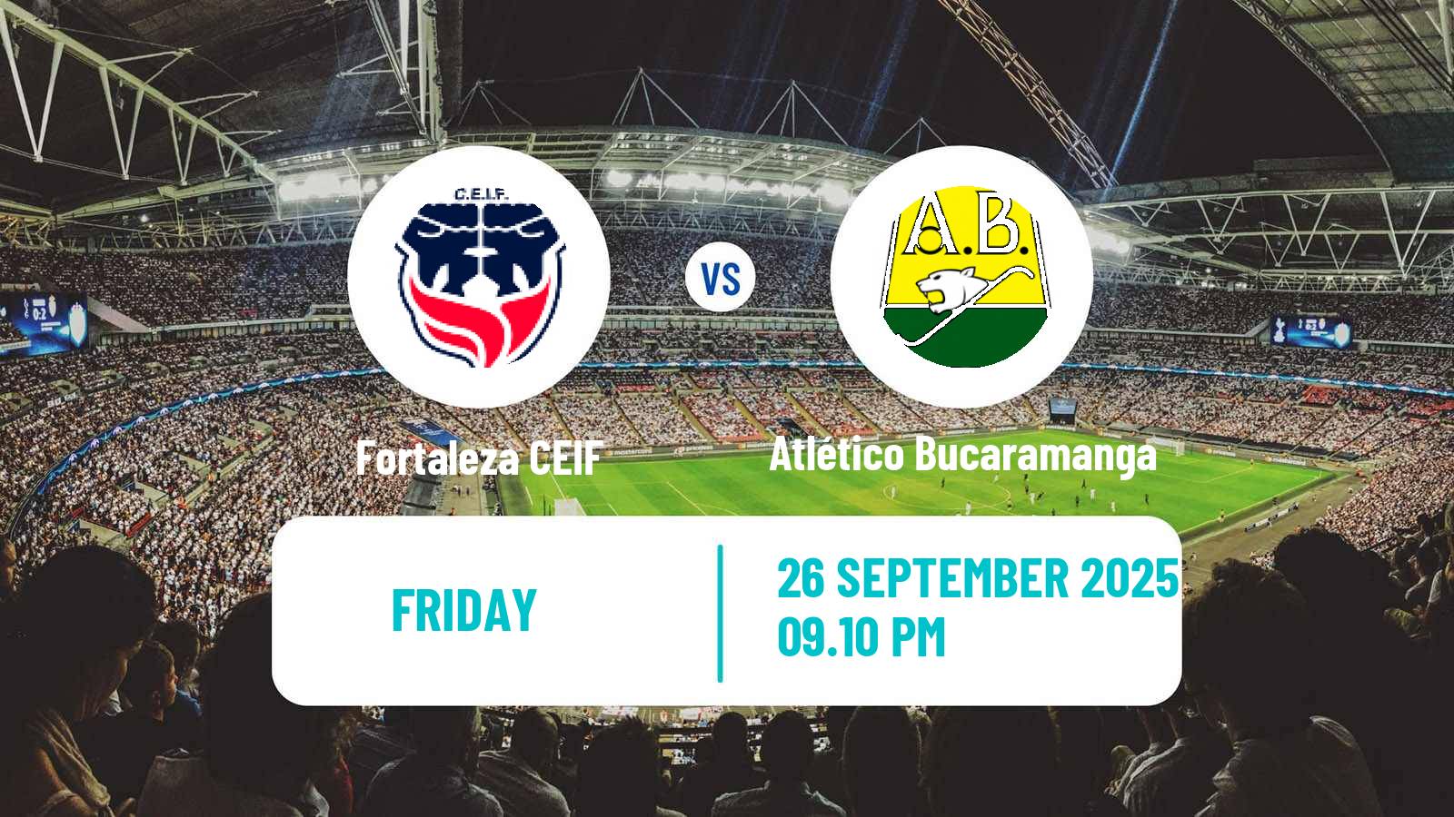 Football Colombian Primera A Fortaleza CEIF - Atlético Bucaramanga