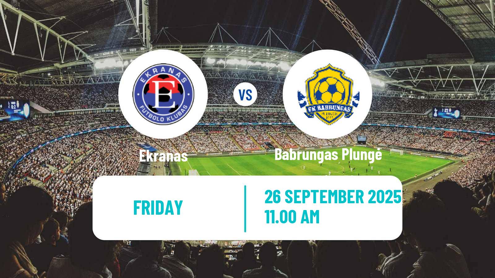 Football Lithuanian Division 2 Ekranas - Babrungas Plungė
