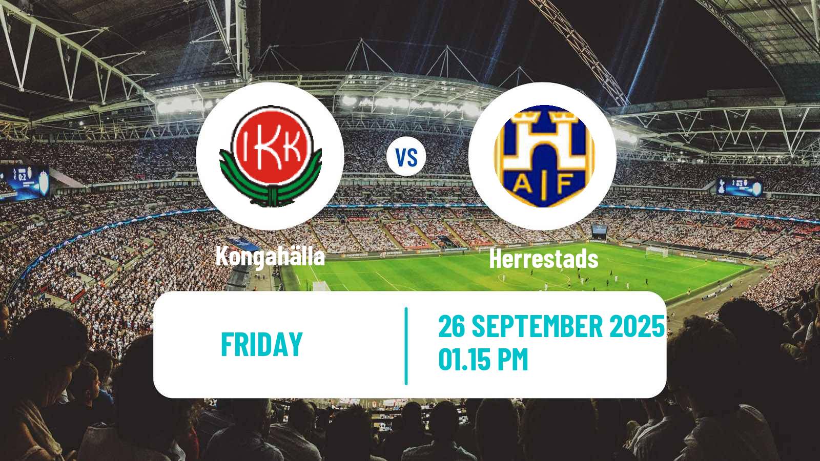 Football Swedish Division 2 - Norra Götaland Kongahälla - Herrestads
