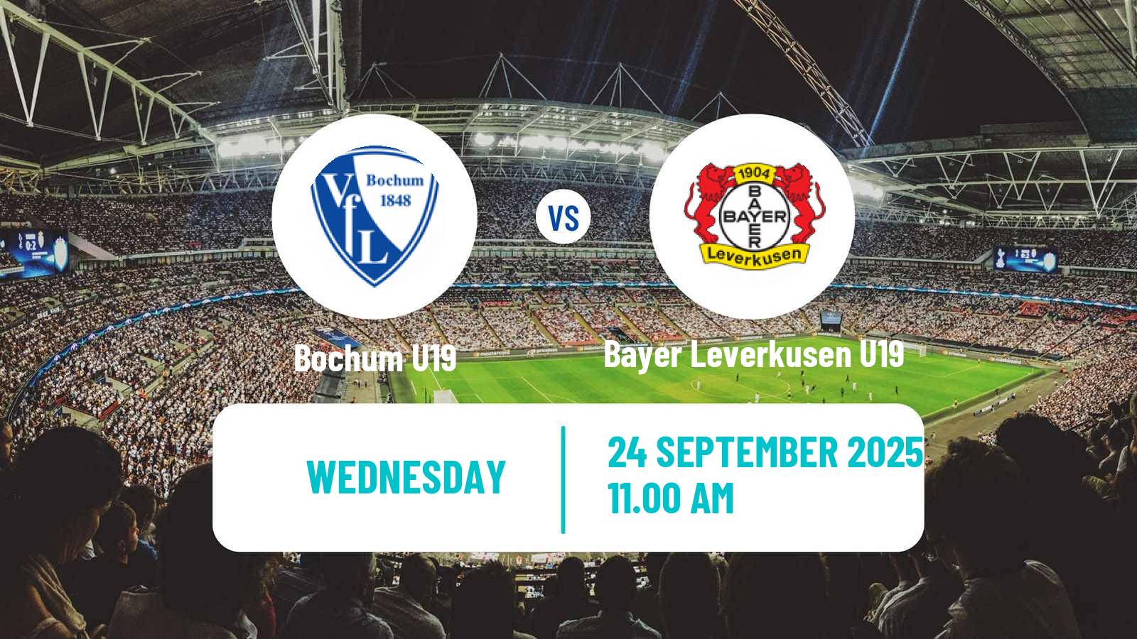 Football German DFB Youth League Bochum U19 - Bayer Leverkusen U19