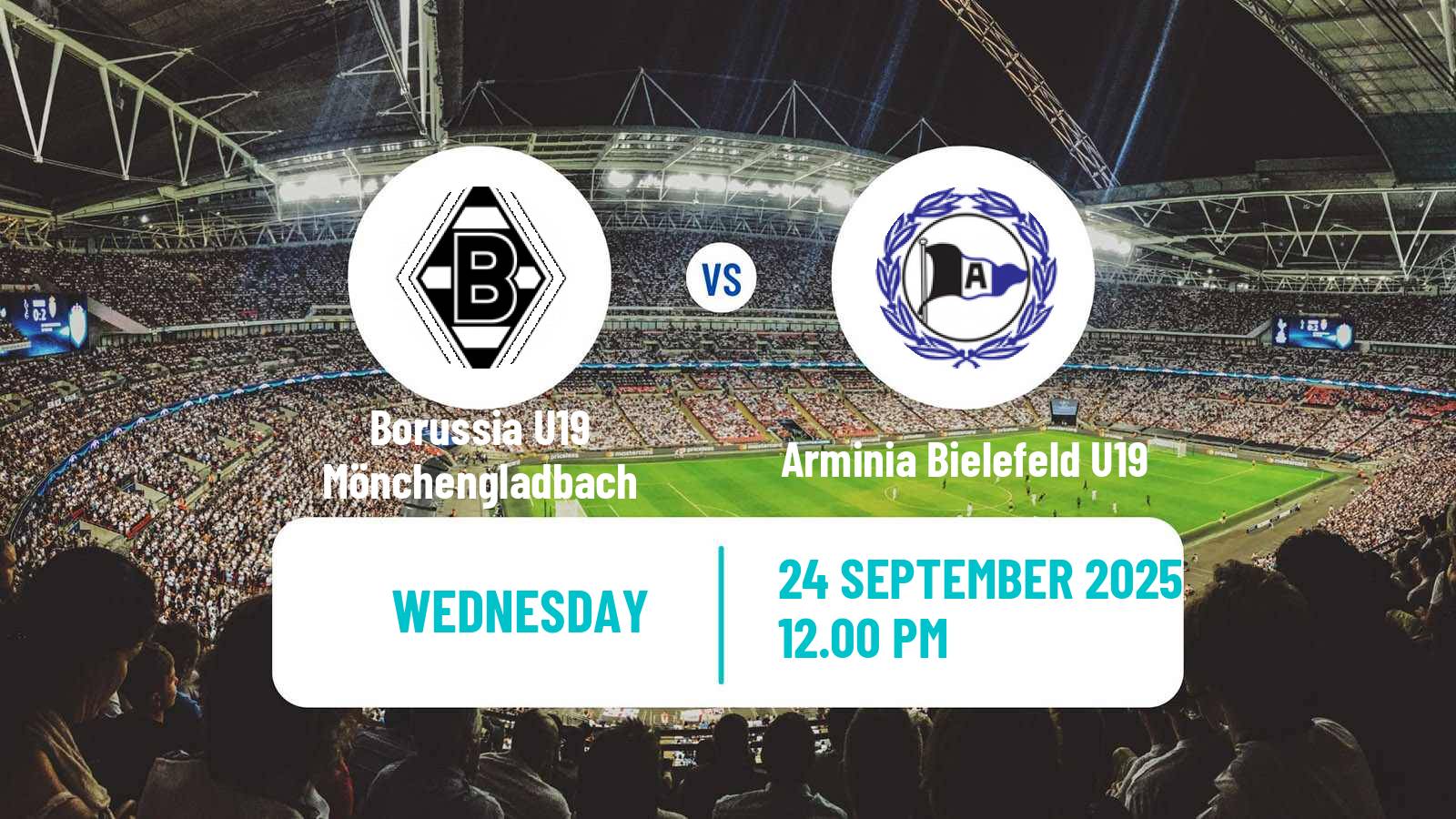 Football German DFB Youth League Borussia U19 Mönchengladbach - Arminia Bielefeld U19