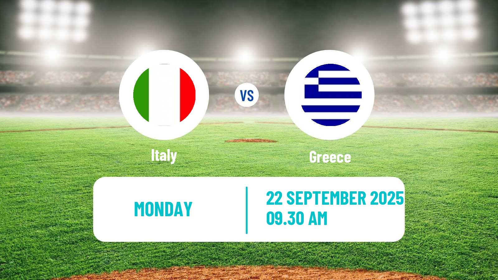 Baseball European Championship Baseball Italy - Greece