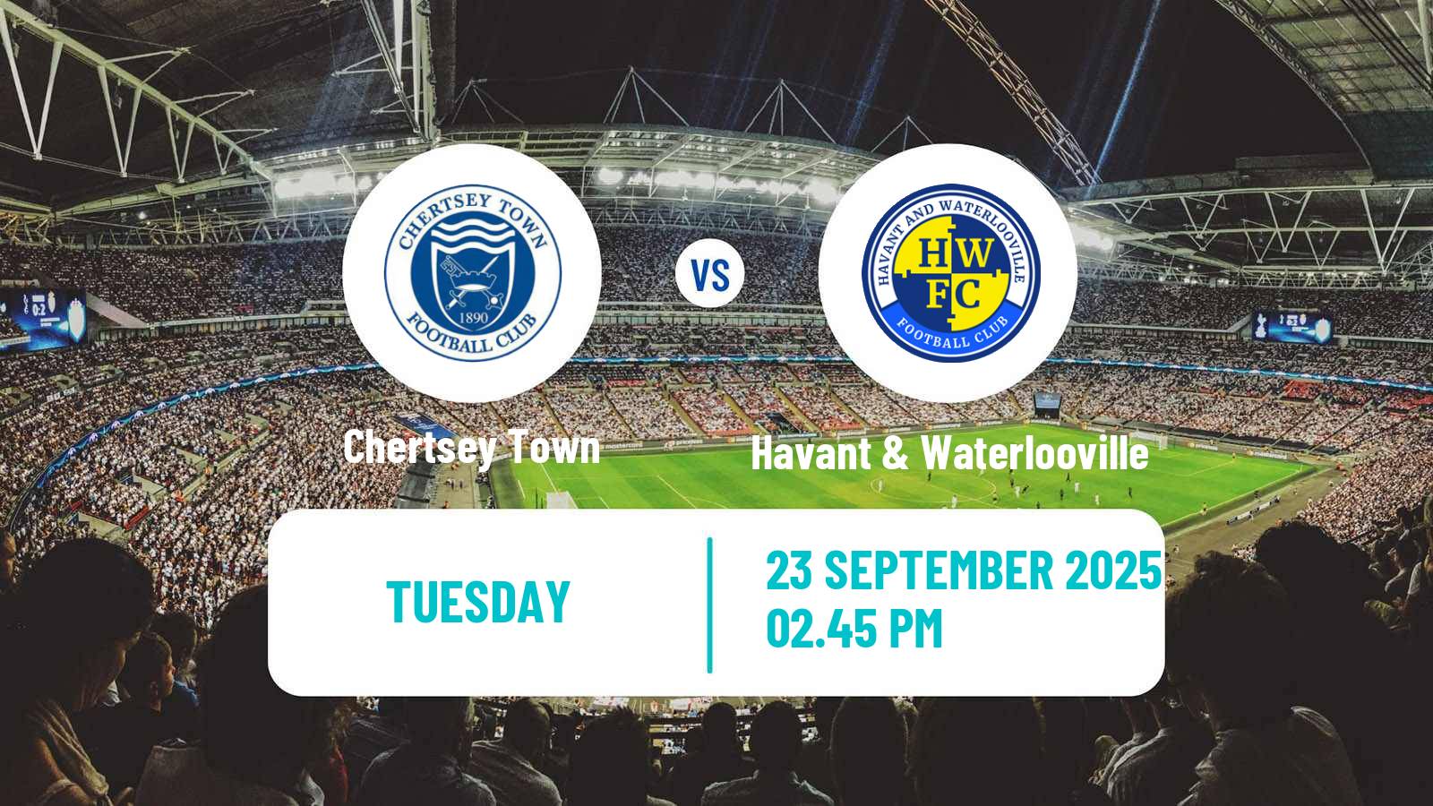Football English Southern League South Division Chertsey Town - Havant & Waterlooville