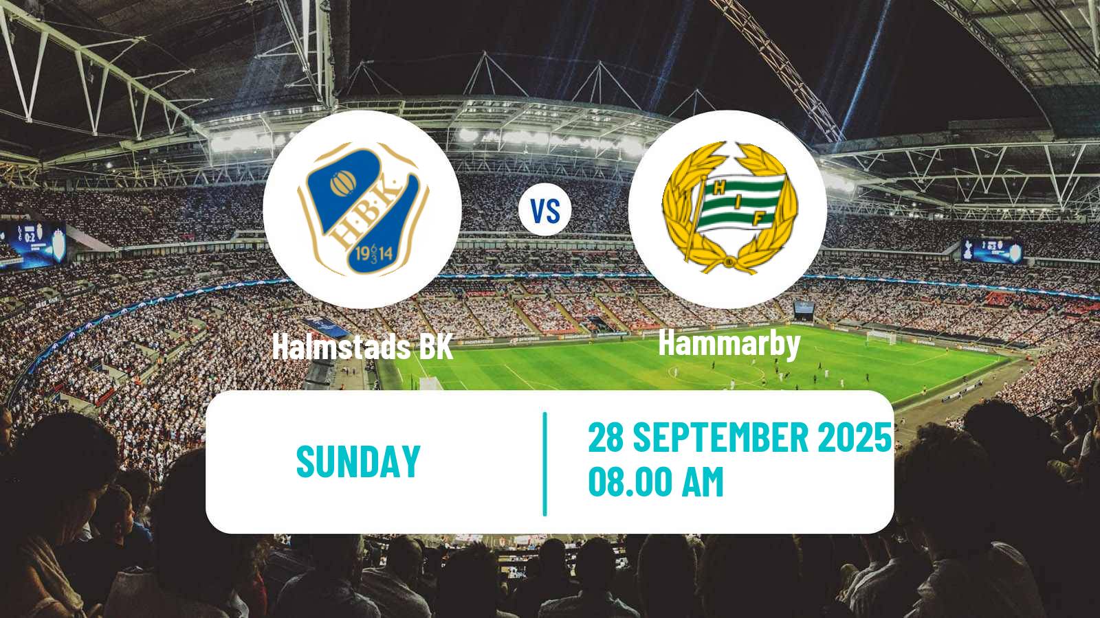 Football Swedish Allsvenskan Halmstad - Hammarby