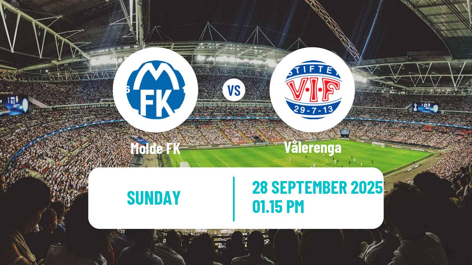 Football Norwegian Eliteserien Molde - Vålerenga