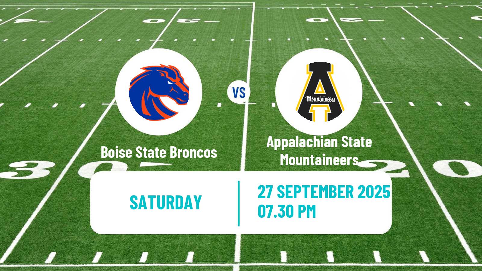 American football NCAA College Football Boise State Broncos - Appalachian State Mountaineers