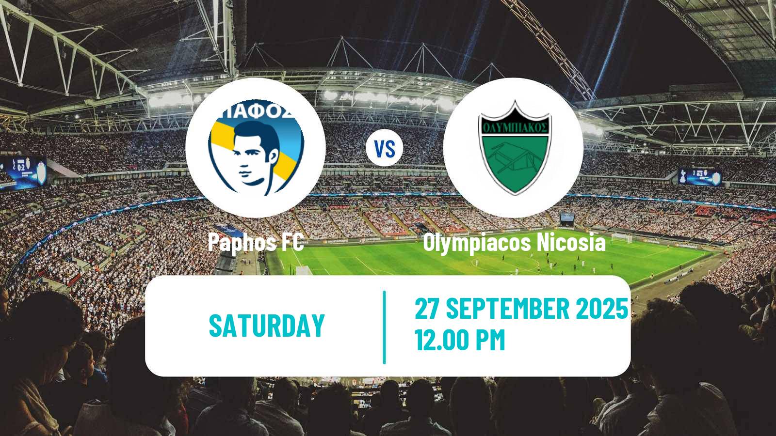 Football Cypriot First Division Paphos - Olympiacos Nicosia