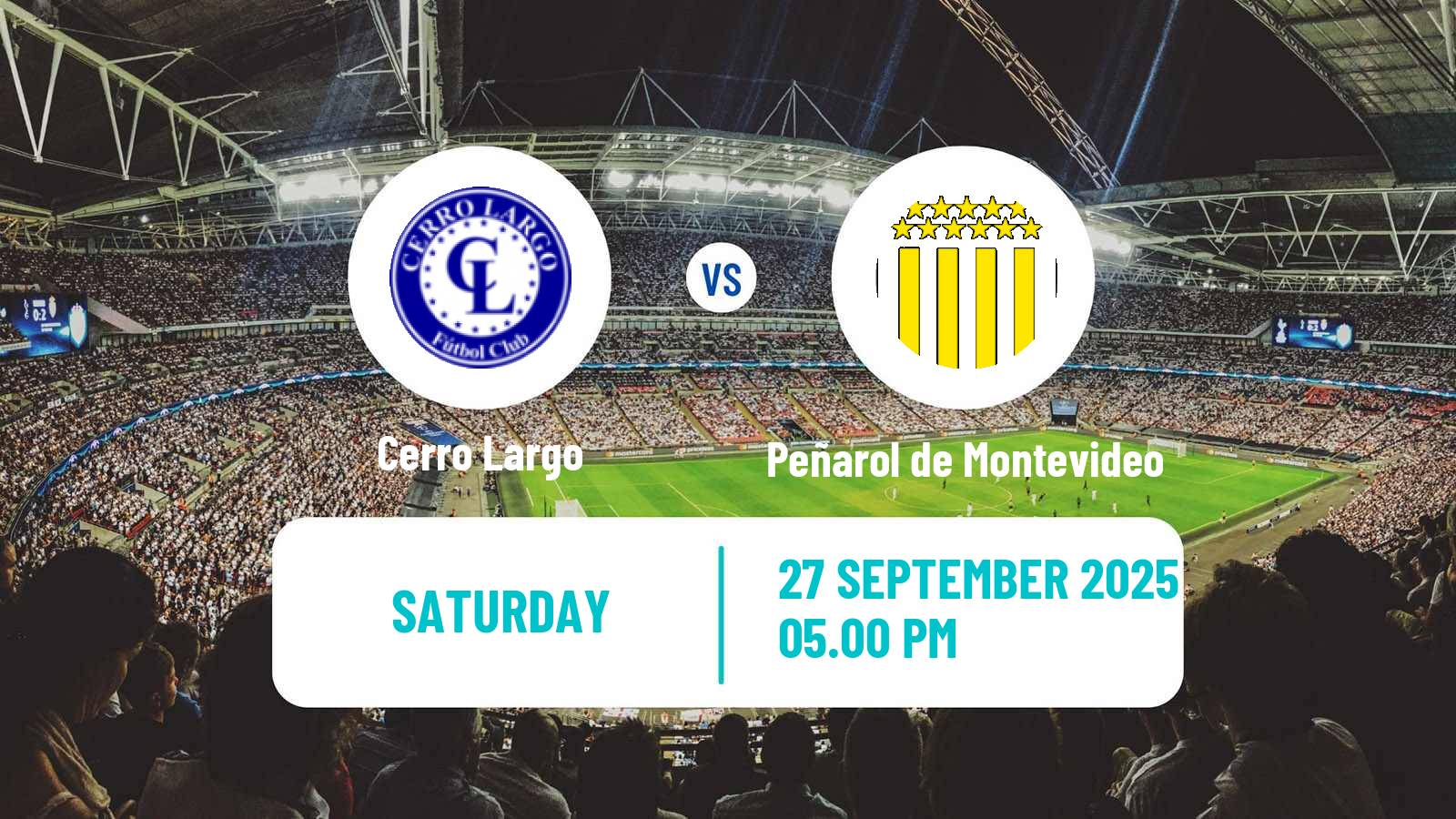 Football Uruguayan Primera Division Cerro Largo - Peñarol de Montevideo