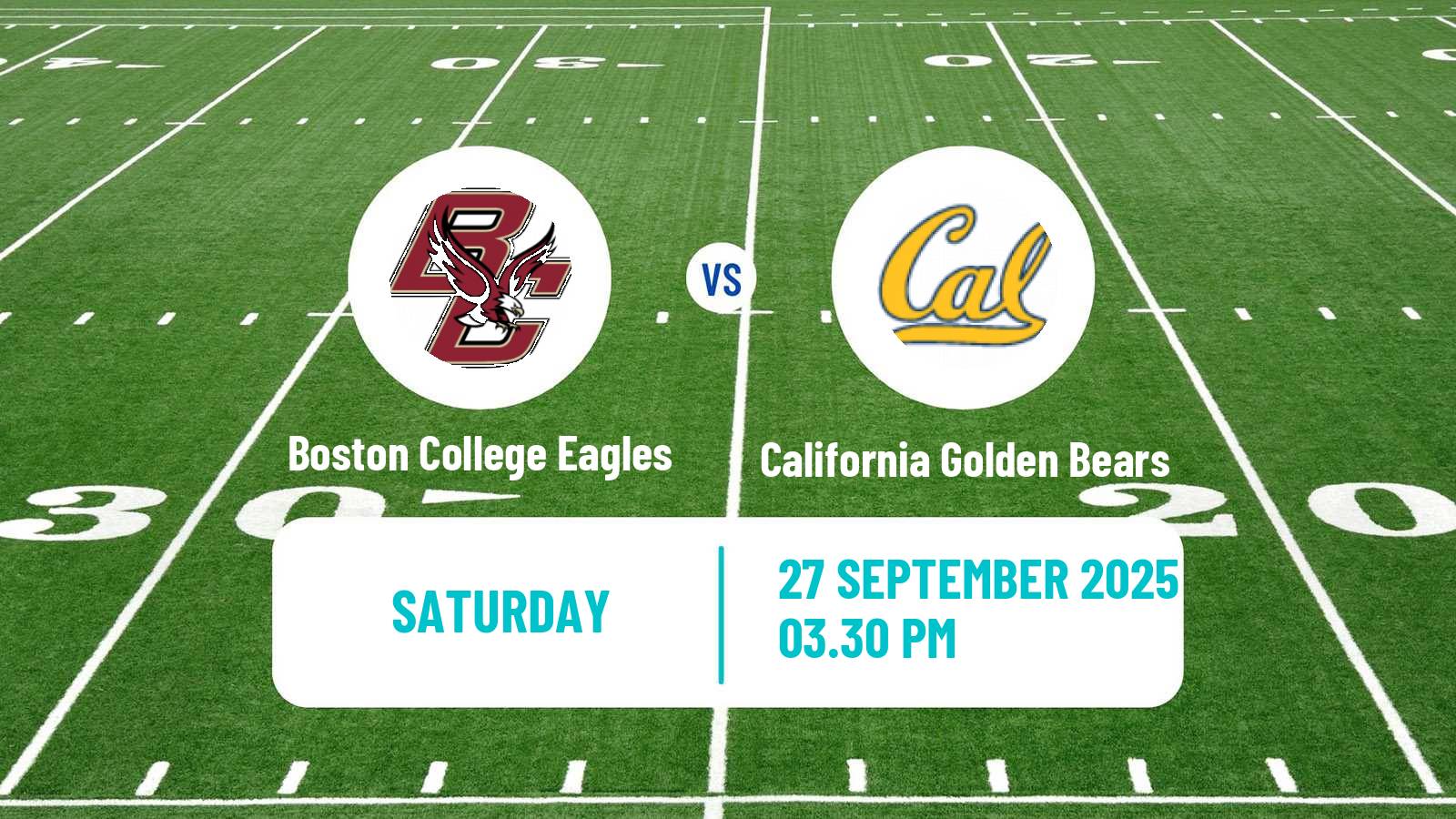 American football NCAA College Football Boston College Eagles - California Golden Bears