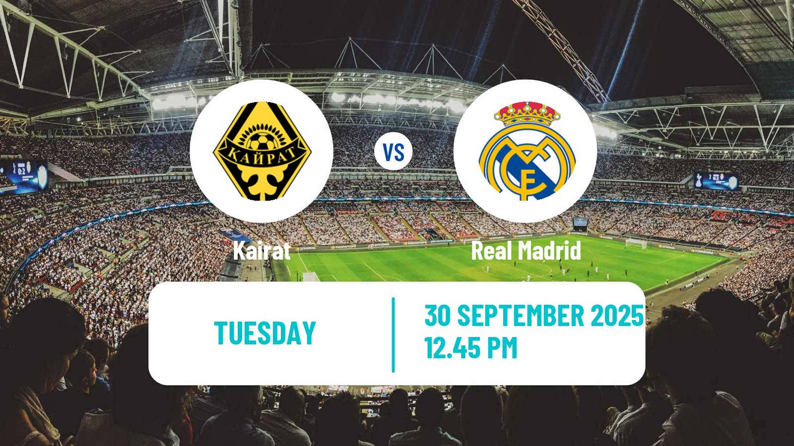 Football UEFA Champions League Kairat - Real Madrid
