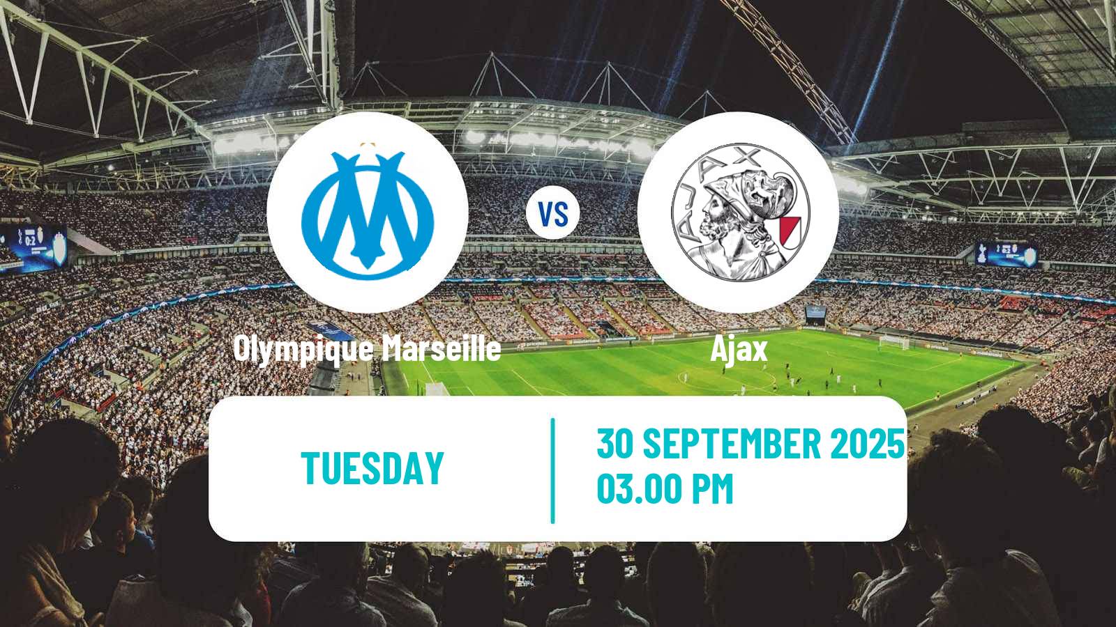 Football UEFA Champions League Olympique Marseille - Ajax