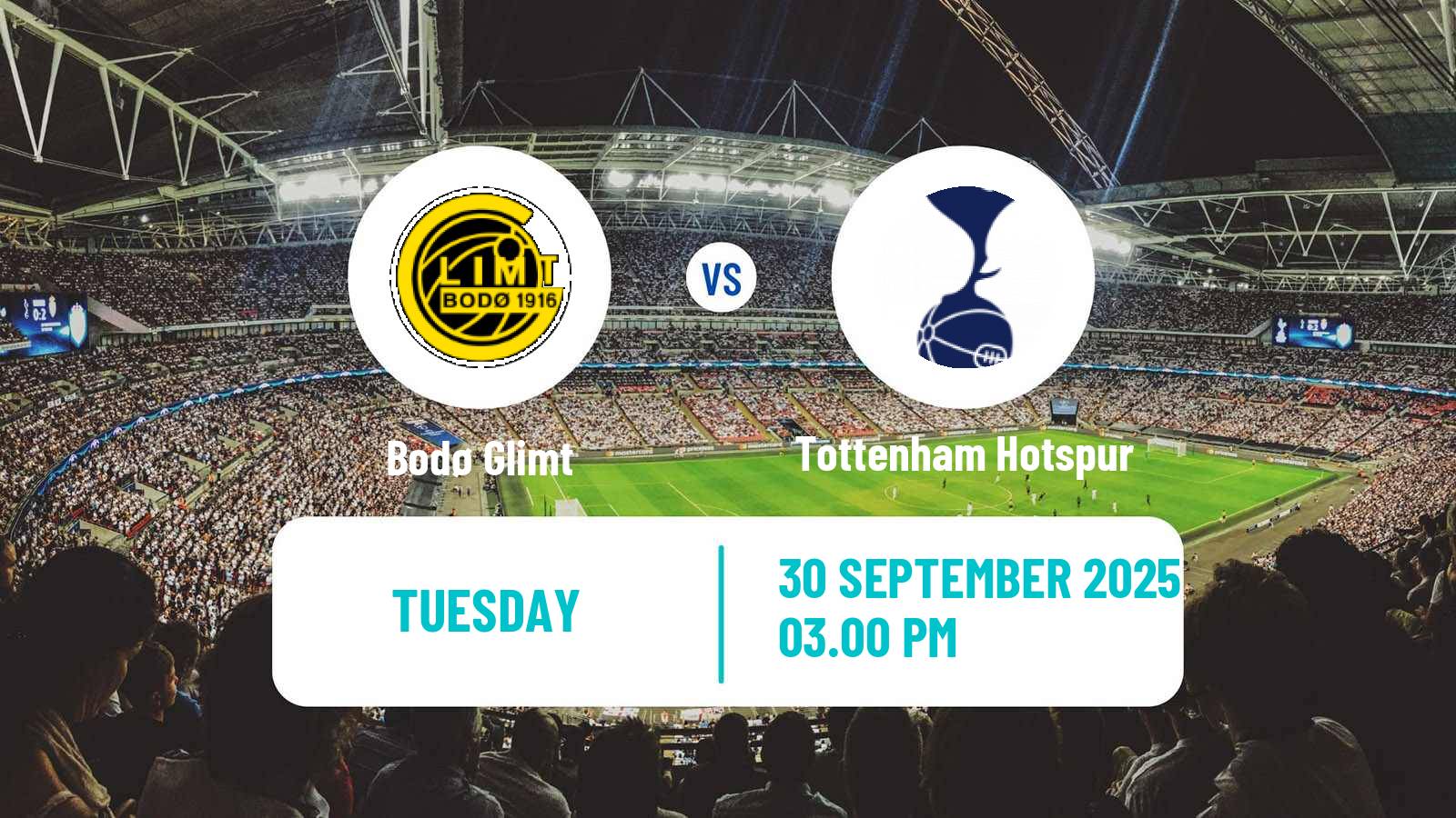 Football UEFA Champions League Bodø Glimt - Tottenham Hotspur