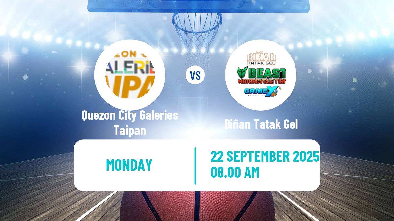 Basketball Philippines MBPL  Quezon City Galeries Taipan - Biñan Tatak Gel