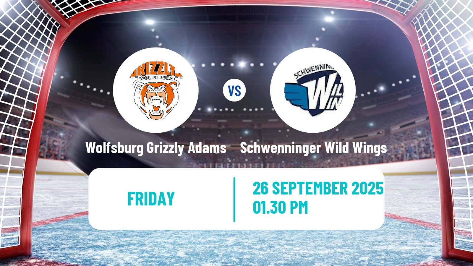 Hockey German Ice Hockey League Wolfsburg Grizzly Adams - Schwenninger Wild Wings