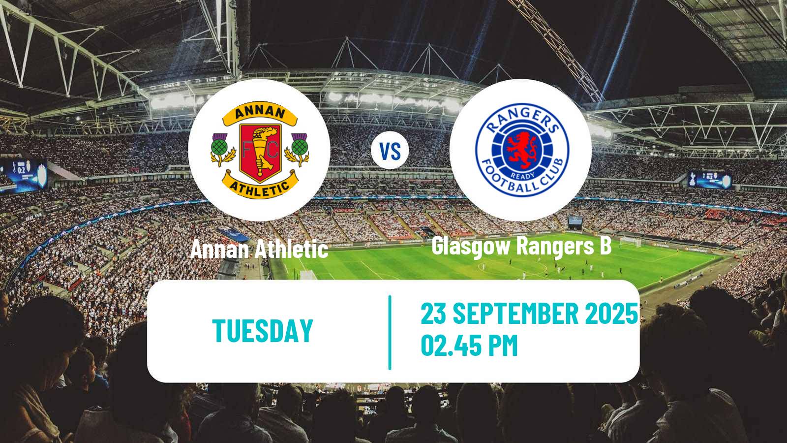 Football Scottish Challenge Cup Annan Athletic - Glasgow Rangers B