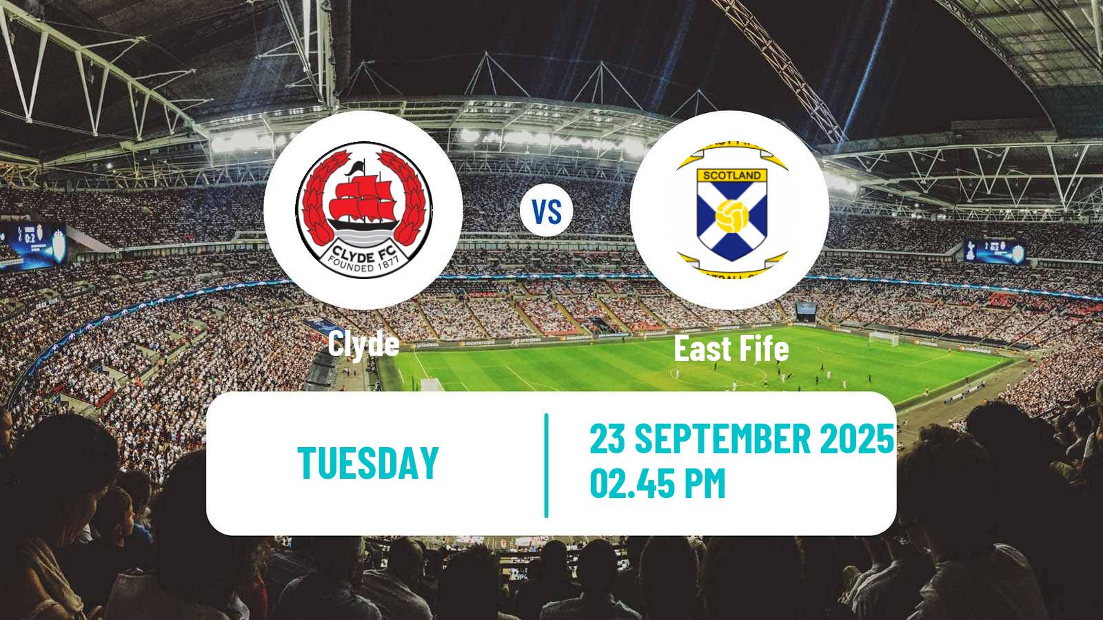 Football Scottish Challenge Cup Clyde - East Fife