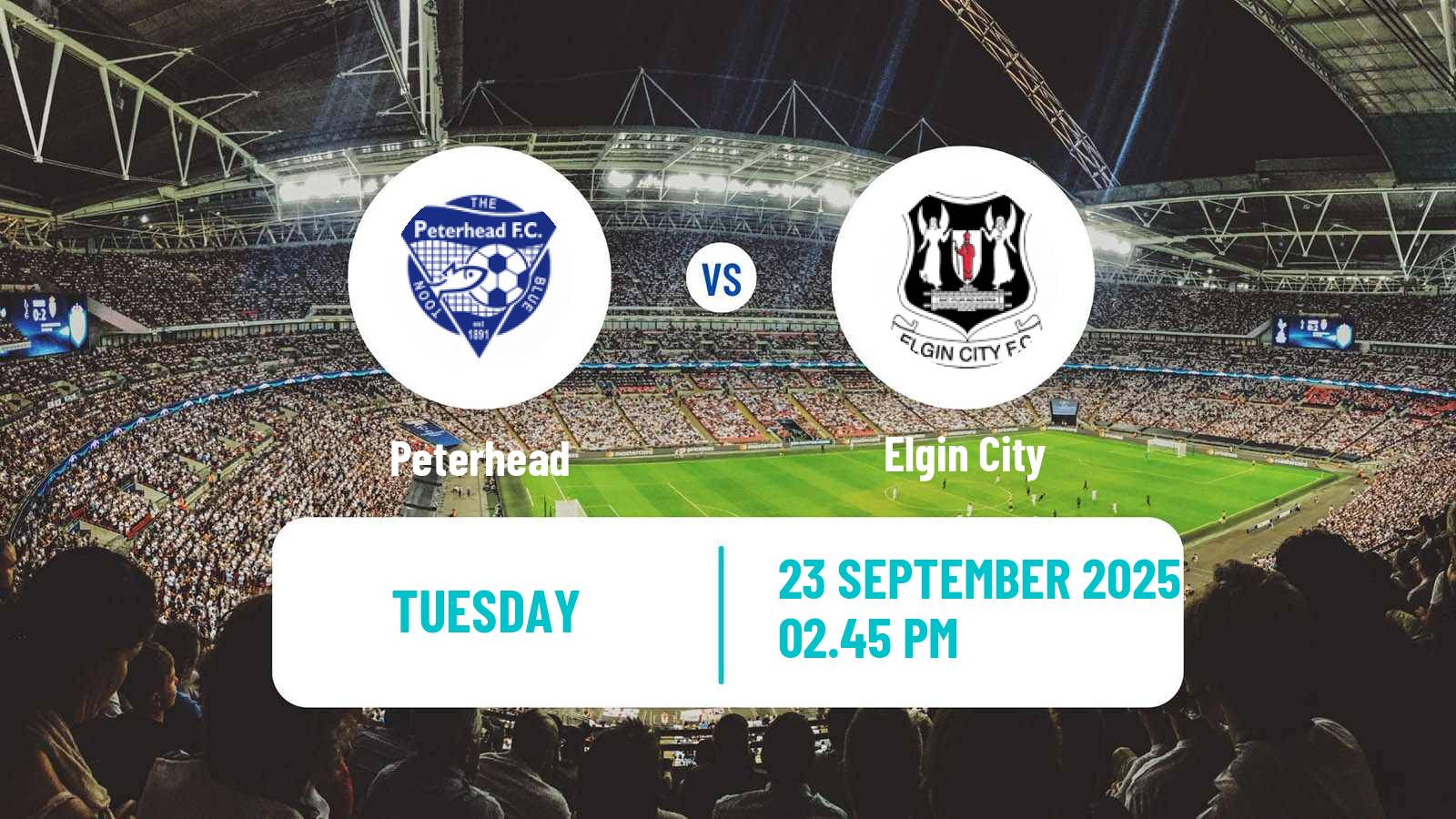 Football Scottish Challenge Cup Peterhead - Elgin City