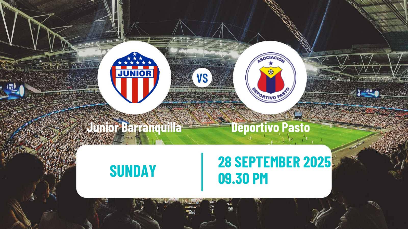 Football Colombian Primera A Junior Barranquilla - Deportivo Pasto