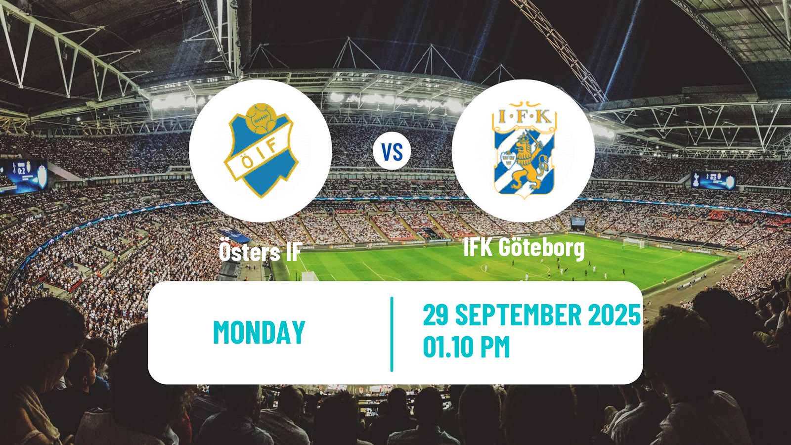 Football Swedish Allsvenskan Öster - IFK Göteborg