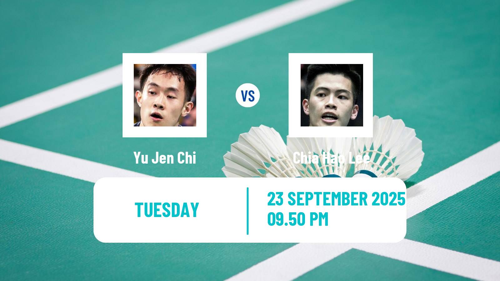 Badminton BWF World Tour Korea Open Men Yu Jen Chi - Chia Hao Lee