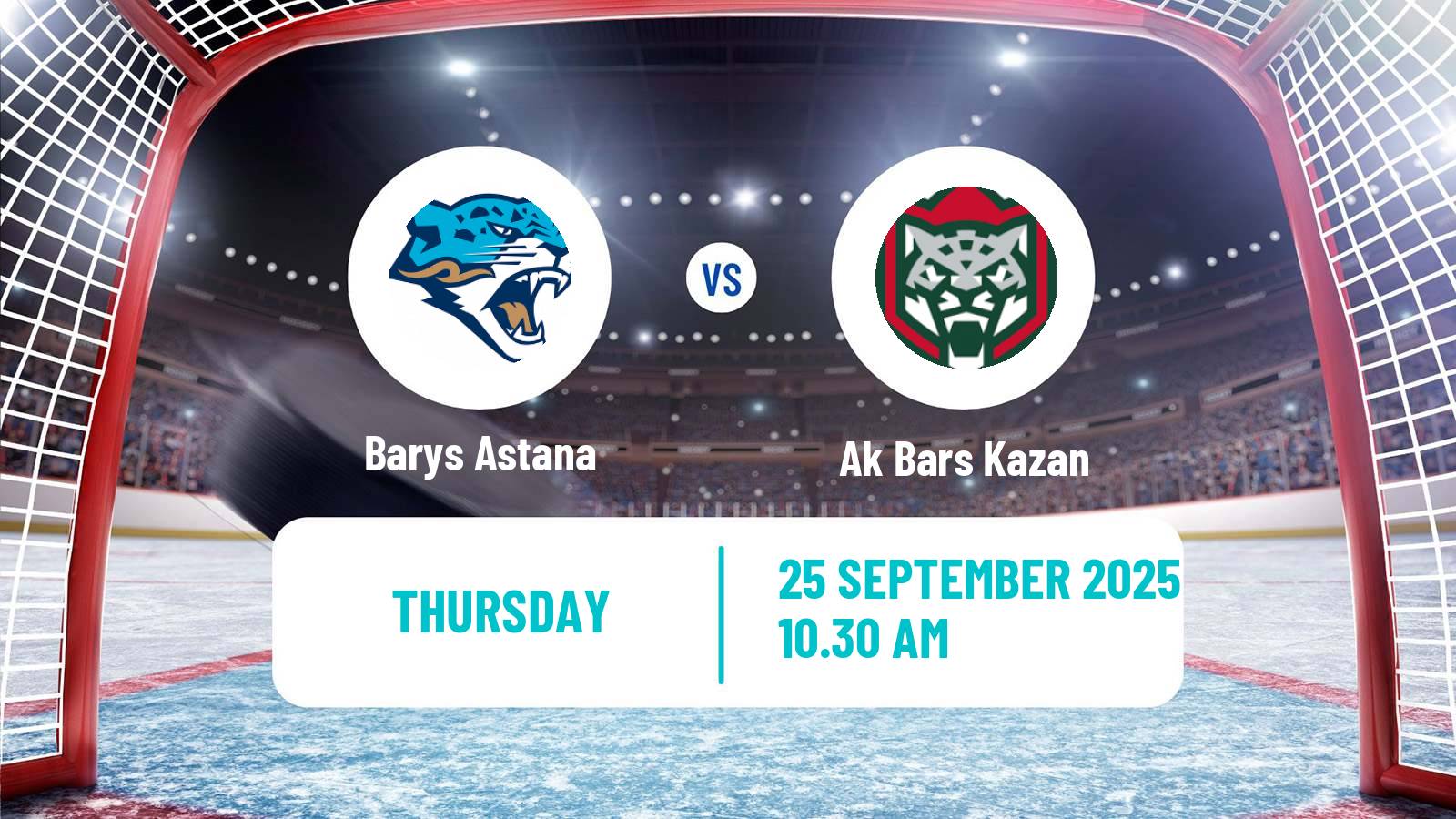 Hockey KHL Barys Astana - Ak Bars Kazan