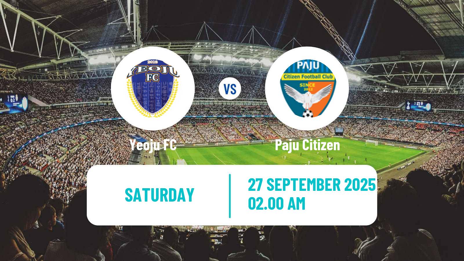 Football South Korean K3 League Yeoju - Paju Citizen