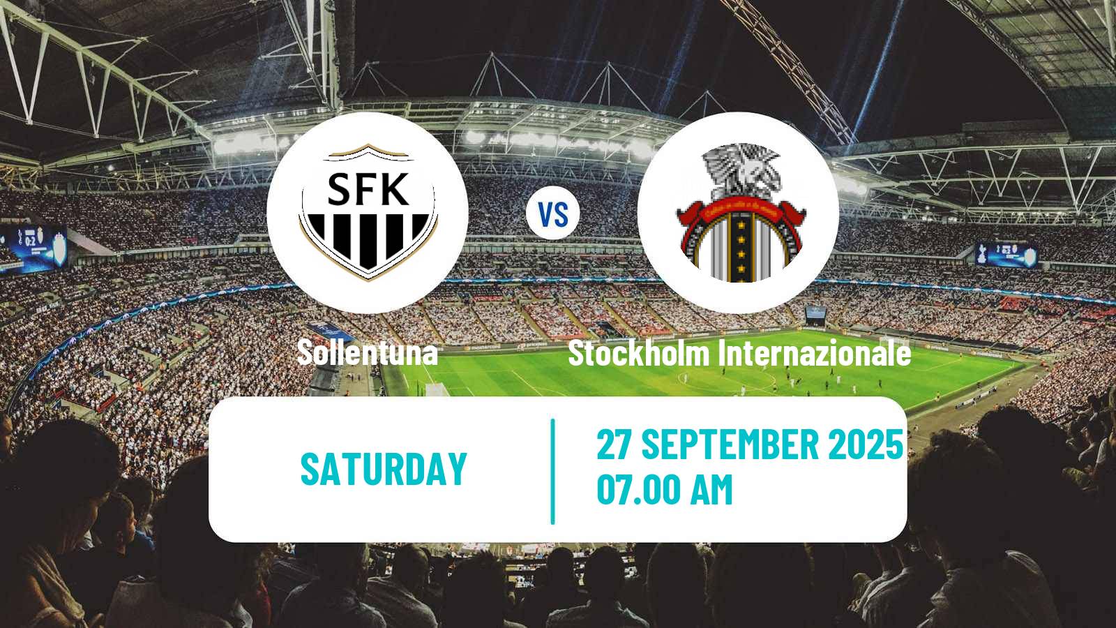Football Swedish Division 1 Norra Sollentuna - Stockholm Internazionale