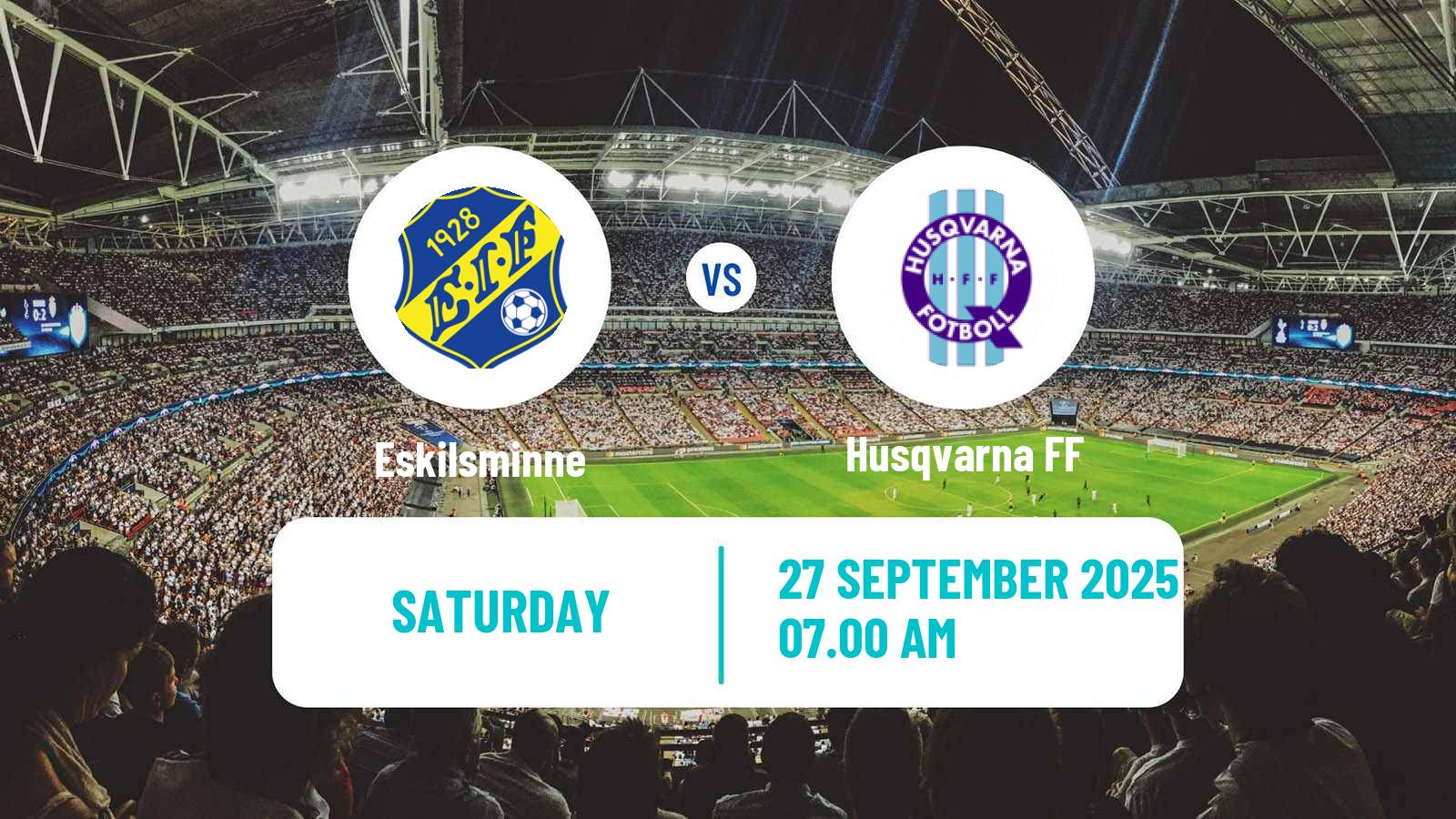 Football Swedish Division 1 Södra Eskilsminne - Husqvarna