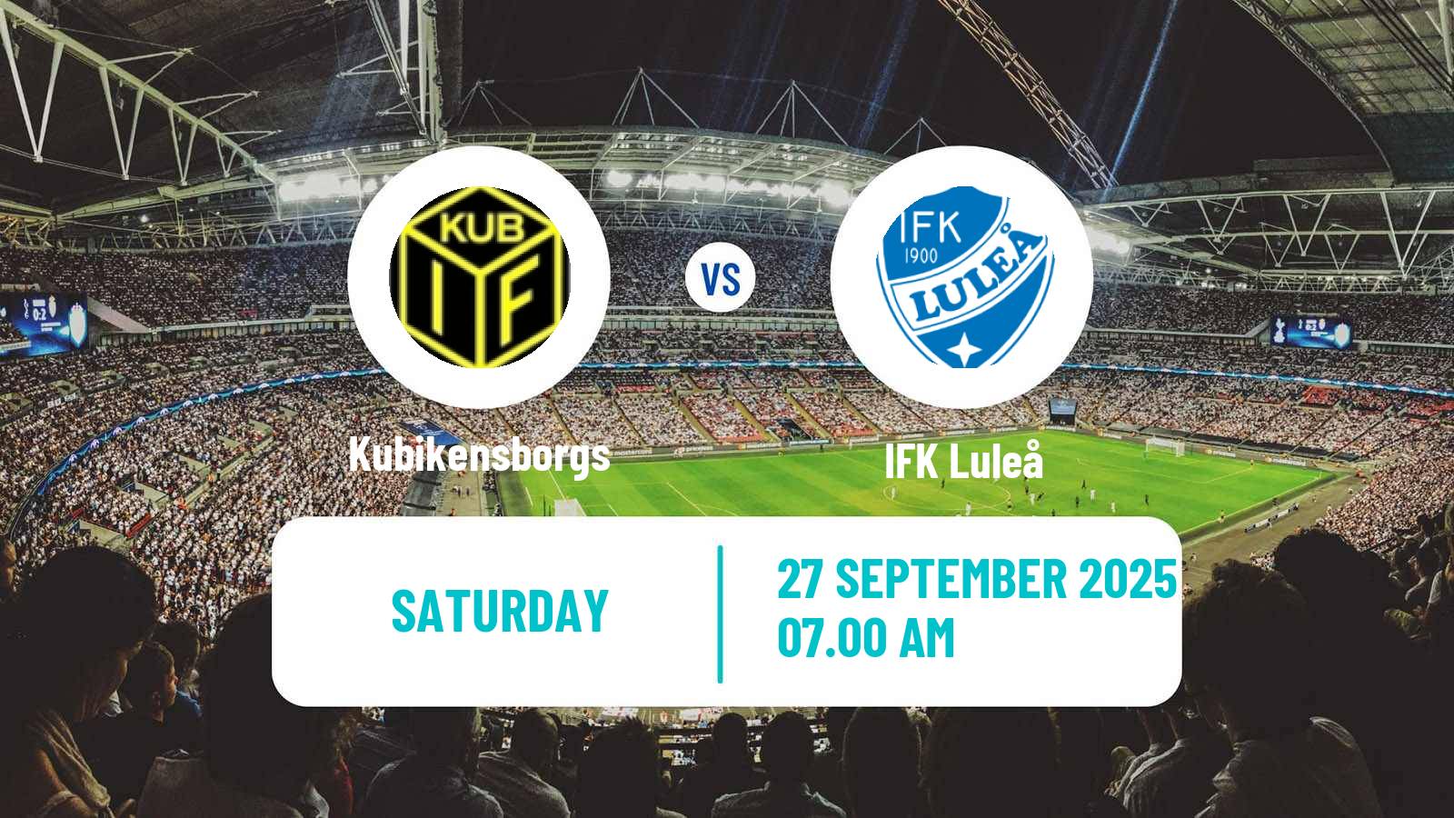 Football Swedish Division 2 - Norrland Kubikensborgs - Luleå