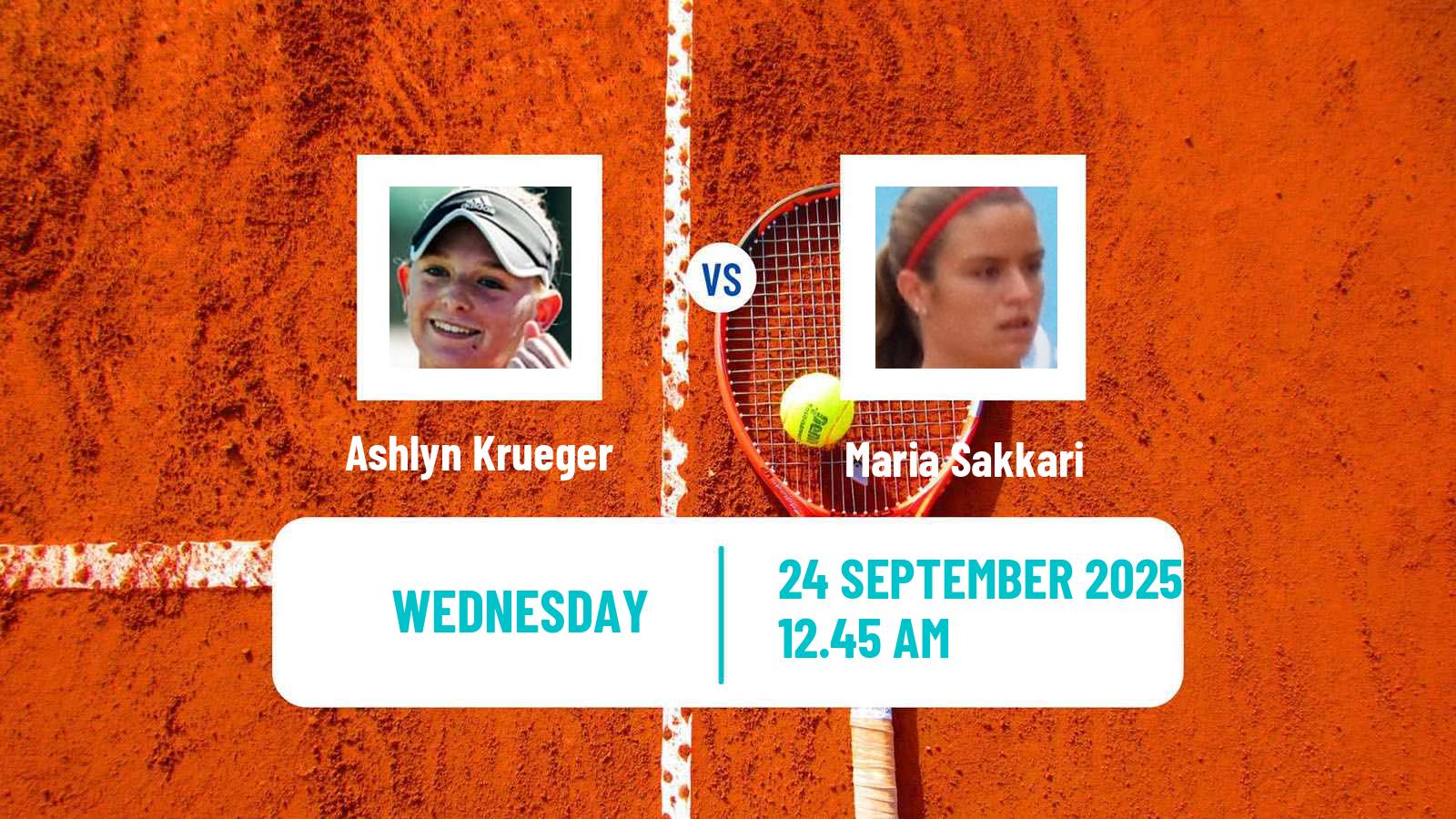 Tennis WTA Beijing Ashlyn Krueger - Maria Sakkari