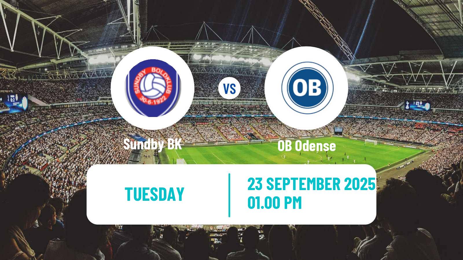 Football Danish Landspokal Cup Sundby - OB Odense