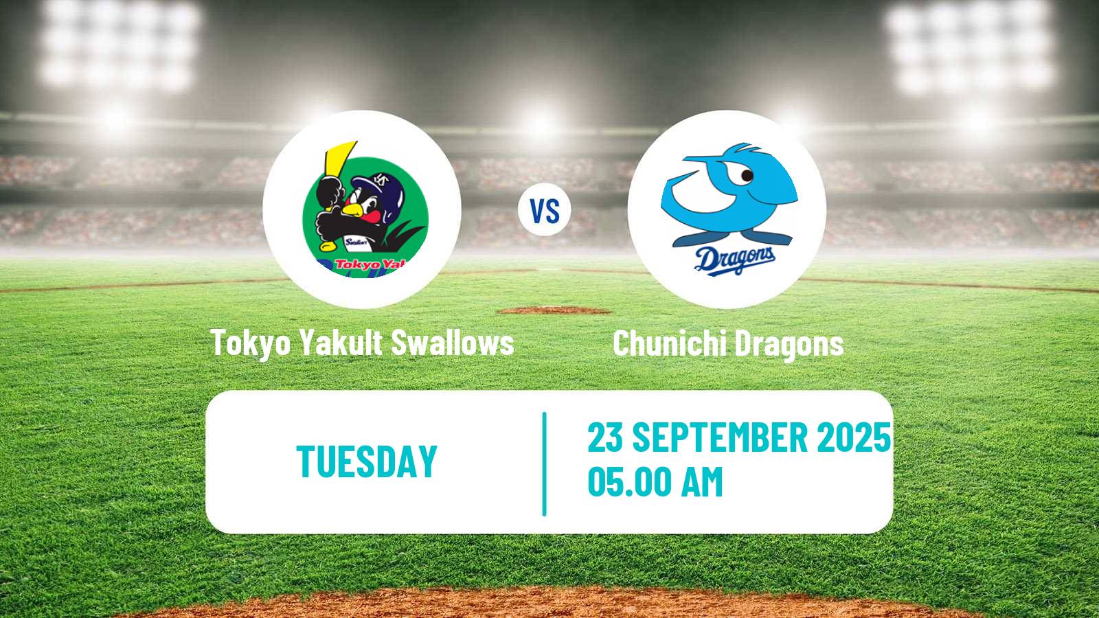 Baseball NPB Tokyo Yakult Swallows - Chunichi Dragons