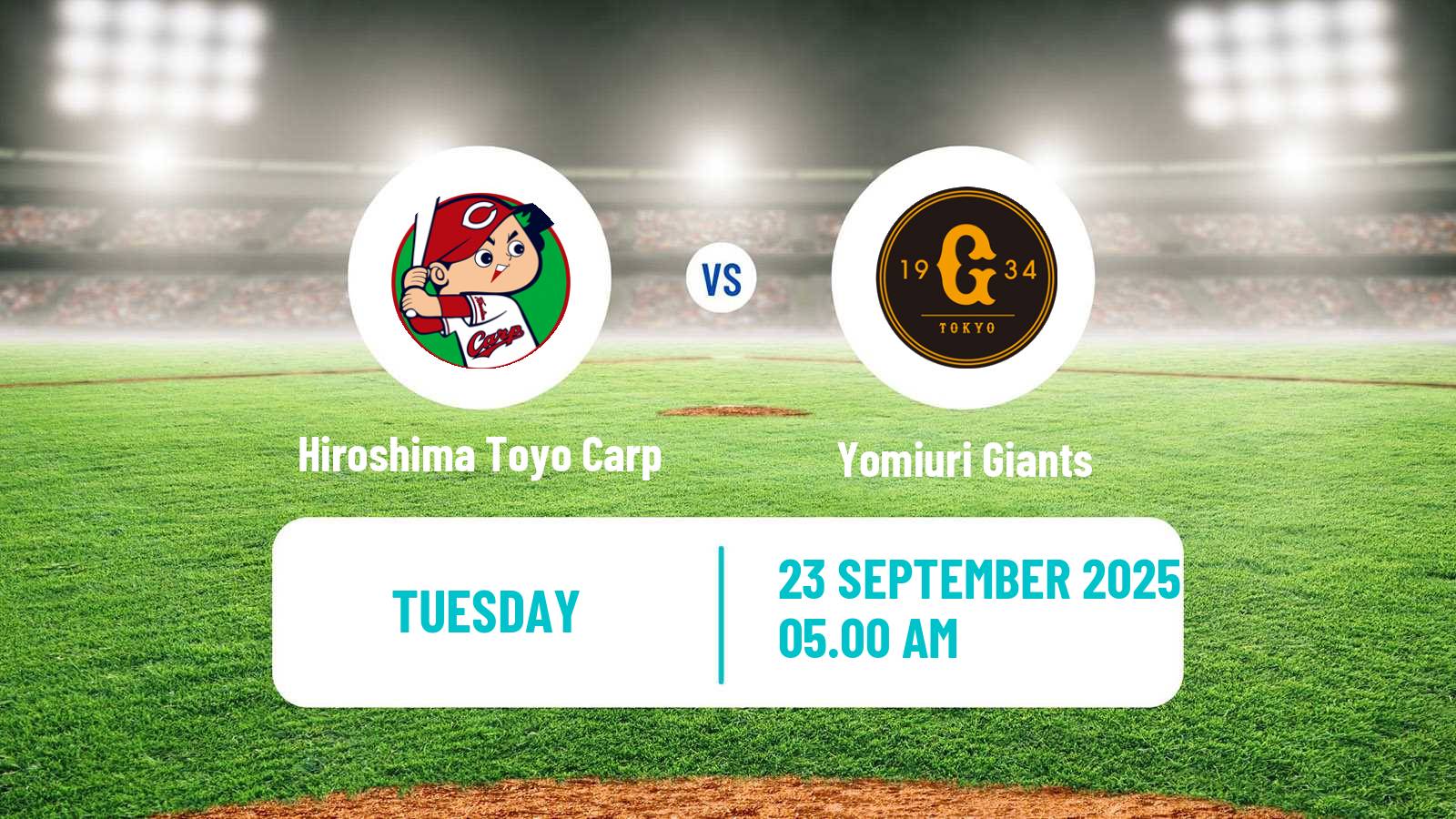Baseball NPB Hiroshima Toyo Carp - Yomiuri Giants