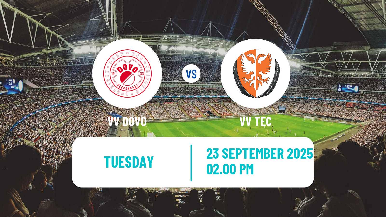 Football Dutch KNVB Beker VV DOVO - TEC