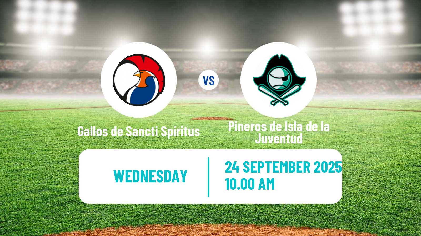 Baseball Cuba Serie Nacional Baseball Gallos de Sancti Spíritus - Pineros de Isla de la Juventud