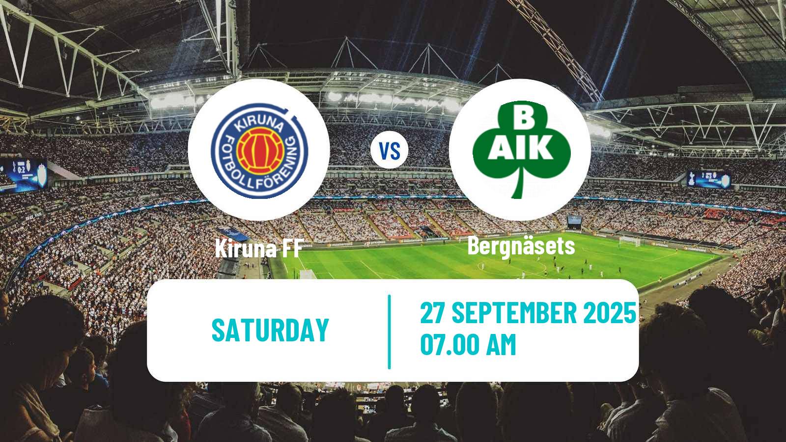 Football Swedish Division 2 - Norrland Kiruna - Bergnäsets