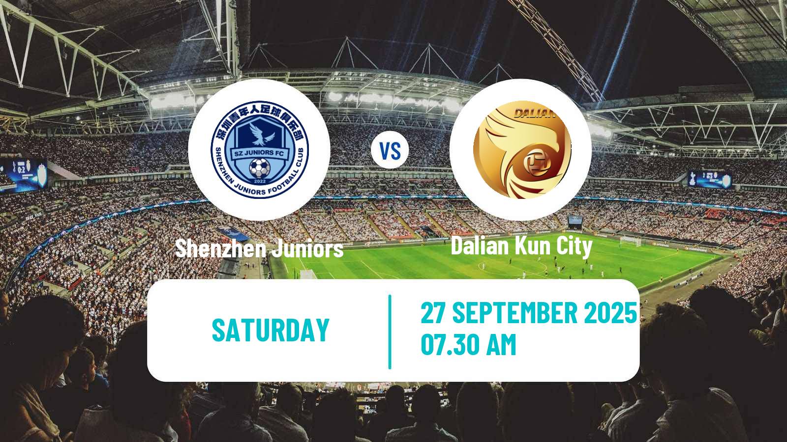 Football Chinese Jia League Shenzhen Juniors - Dalian Kun City