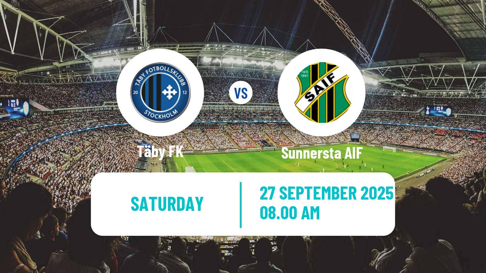 Football Swedish Division 2 - Norra Svealand Täby - Sunnersta AIF