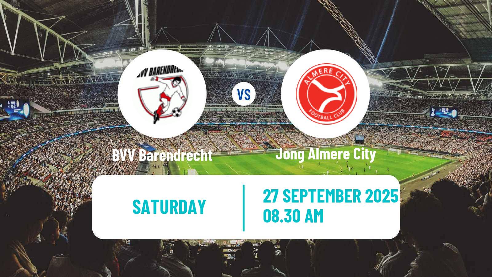 Football Dutch Tweede Divisie BVV Barendrecht - Jong Almere City
