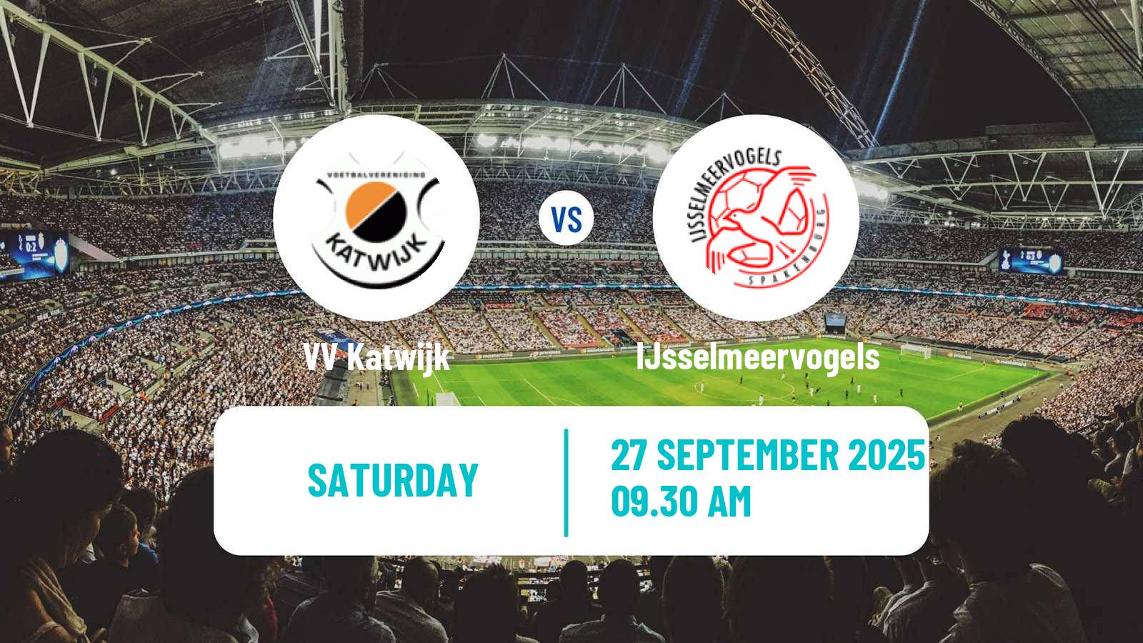 Football Dutch Tweede Divisie Katwijk - IJsselmeervogels