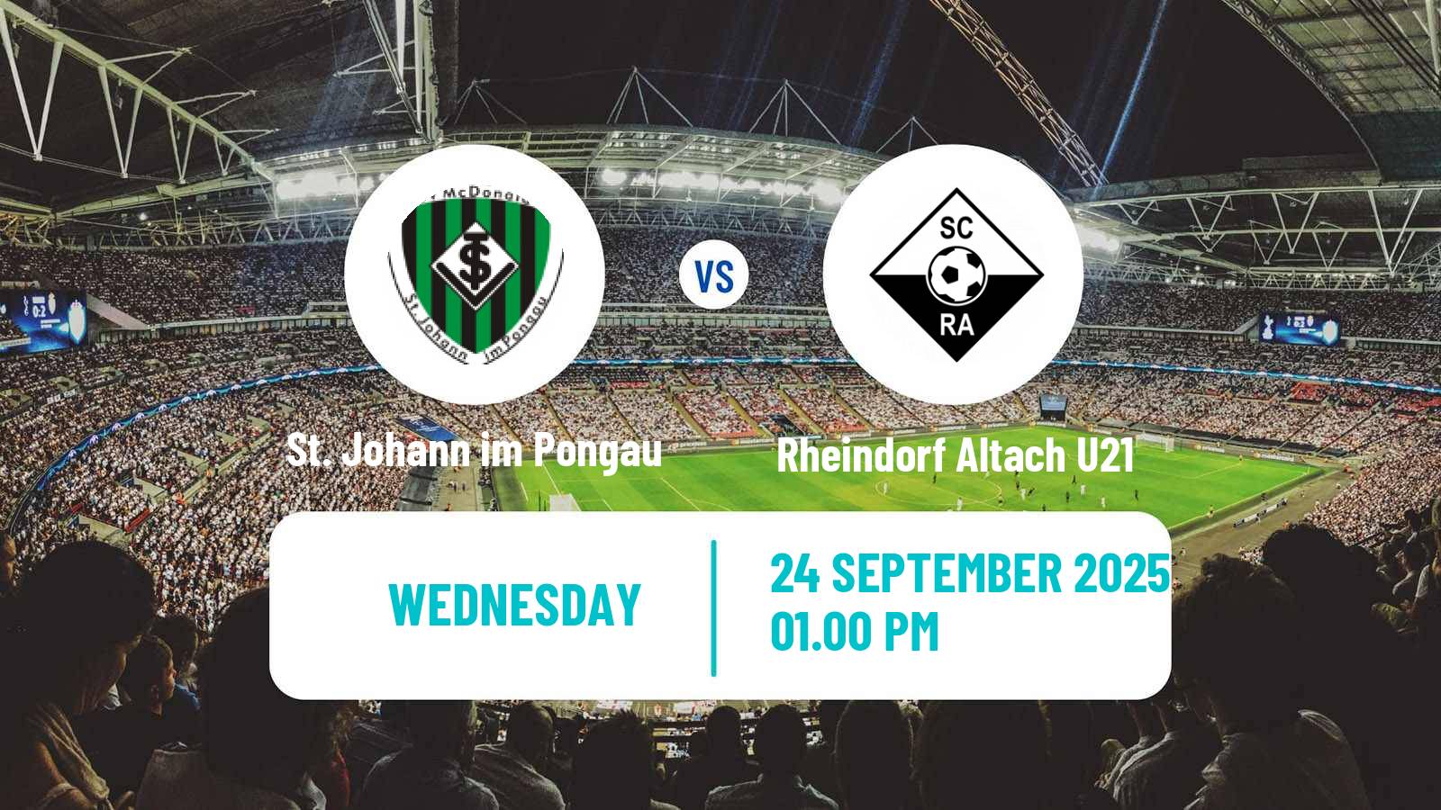 Football Austrian Regionalliga West St. Johann im Pongau - Rheindorf Altach U21
