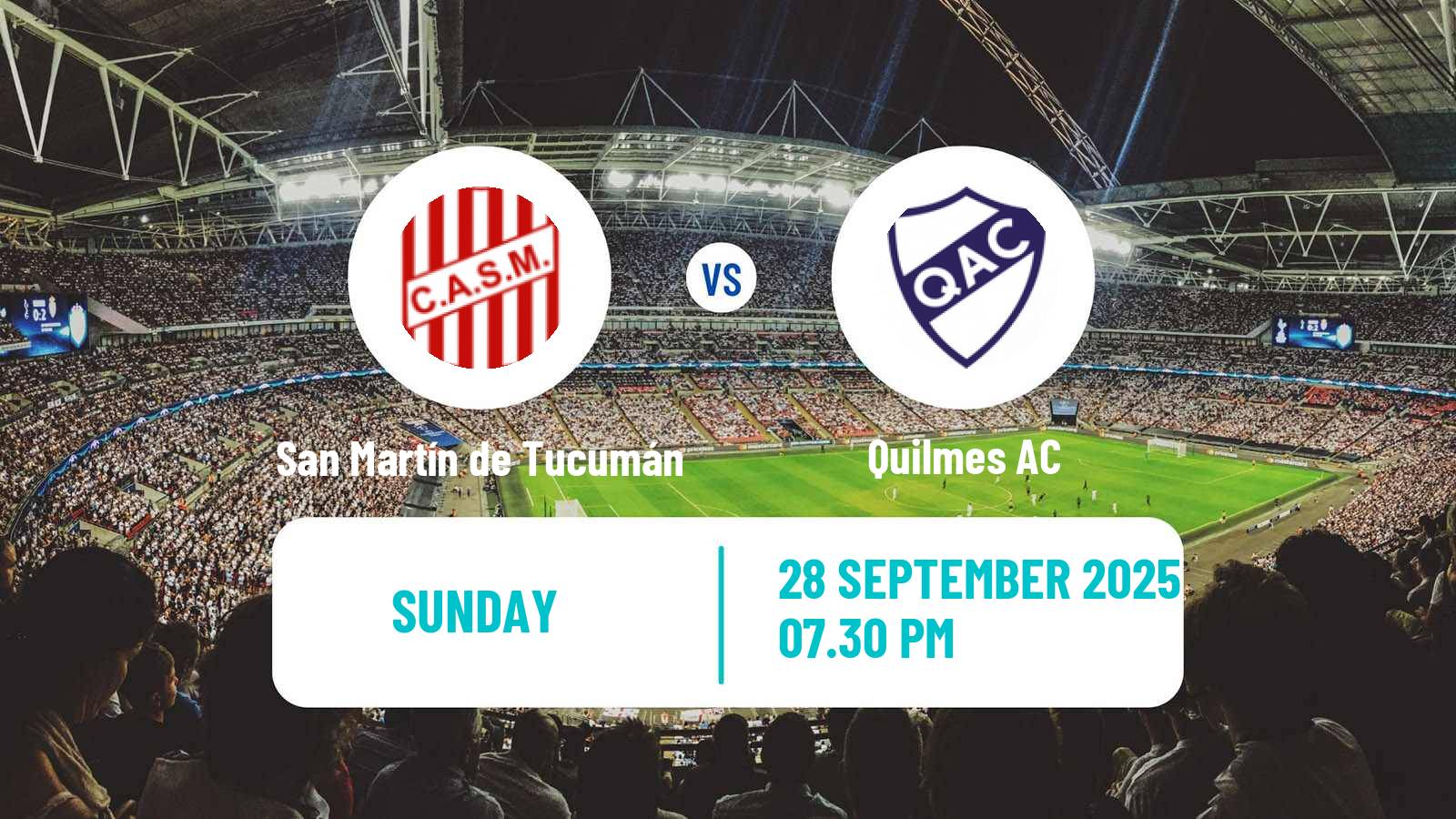 Football Argentinian Primera Nacional San Martín de Tucumán - Quilmes