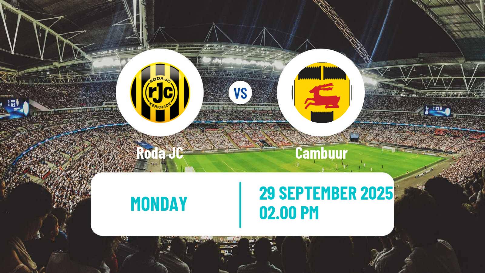 Football Dutch Eerste Divisie Roda - Cambuur