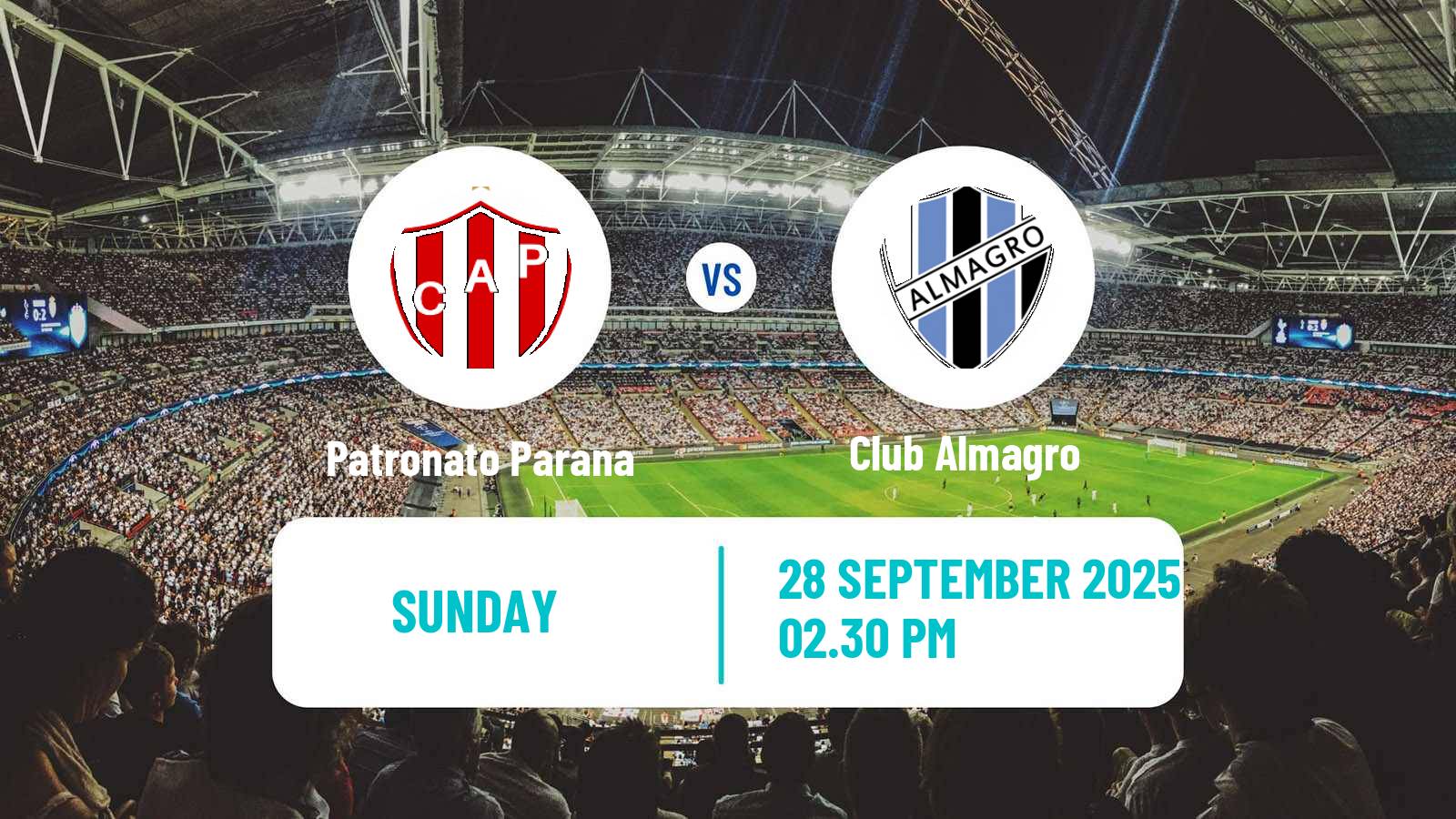 Football Argentinian Primera Nacional Patronato Parana - Club Almagro
