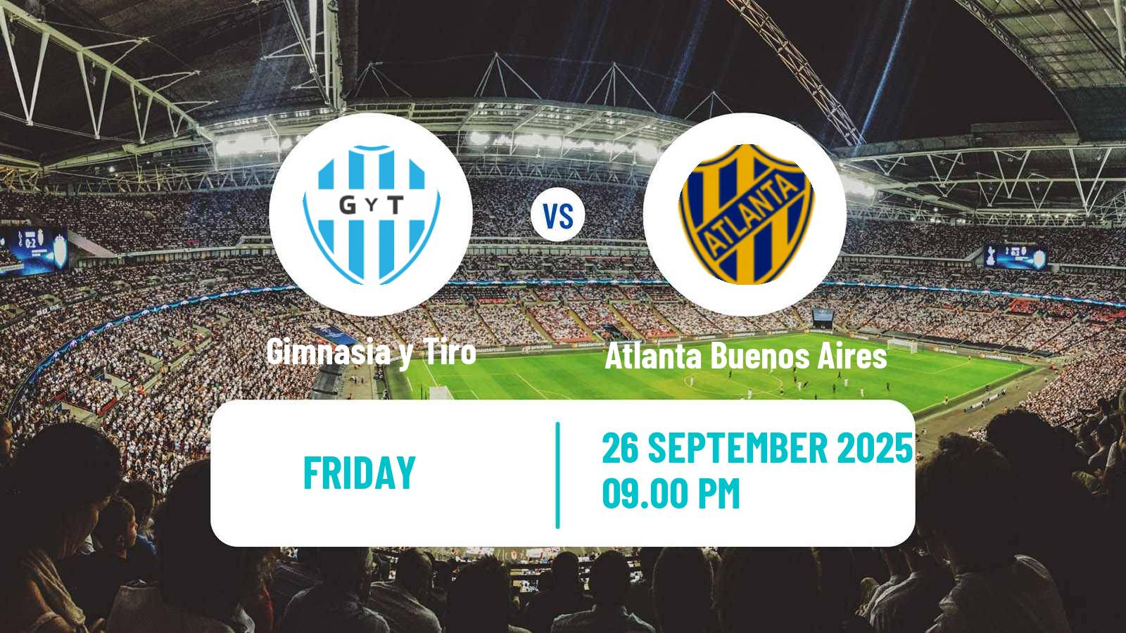Football Argentinian Primera Nacional Gimnasia y Tiro - Atlanta Buenos Aires