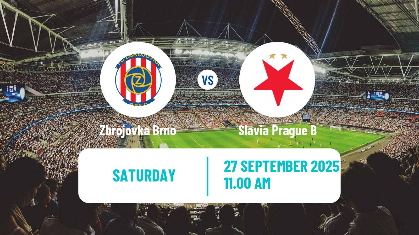 Football Czech Division 2 Zbrojovka Brno - Slavia Prague B