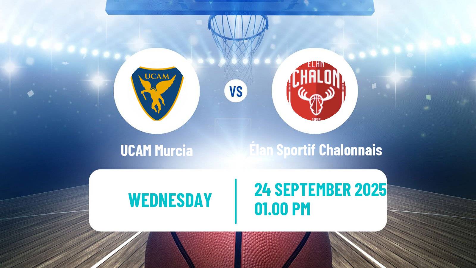 Basketball Champions League Basketball UCAM Murcia - Élan Sportif Chalonnais
