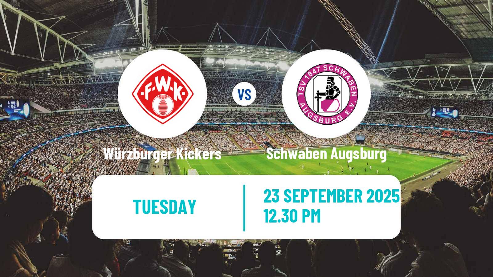 Football German Regionalliga Bayern Würzburger Kickers - Schwaben Augsburg
